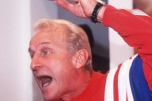 Giovanni Trapattoni bei seiner legendären Wutrede.