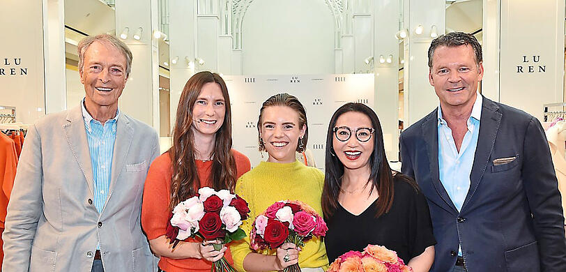 Von links: Ralph-Michael Nagel, Ann-Catherine Heimann, Louisa Markus, Katie Ji, Lodenfrey-Geschäftsführer Markus Höhn.