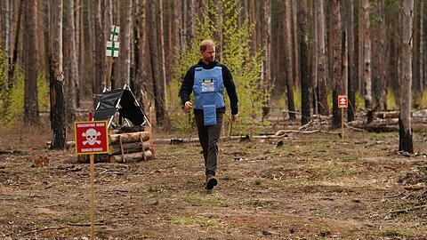Prinz Harry zieht in der Ukraine eine direkte Verbindung zu seiner Mutter Diana.