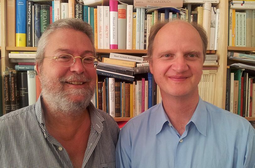 Stefan Laux (l.) und Bariton Thomas Ruf.