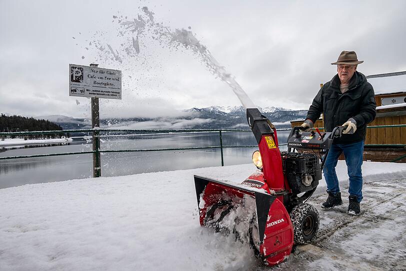 Schneeräumen war angesagt. Schneeräumen war angesagt.