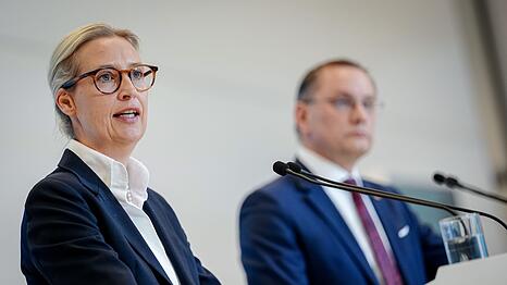 Alice Weidel und Tino Chrupalla stehen gemeinsam an der Spitze der AfD und sind auch Co-Vorsitzende der AfD-Bundestagsfraktion. (Archivfoto)