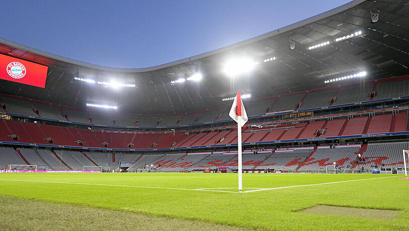 Hier wird das DFB-Pokalfinale vorerst nicht stattfinden: Die Allianz Arena, Spielstätte des FC Bayern. Hier wird das DFB-Pokalfinale vorerst nicht stattfinden: Die Allianz Arena, Spielstätte des FC Bayern.