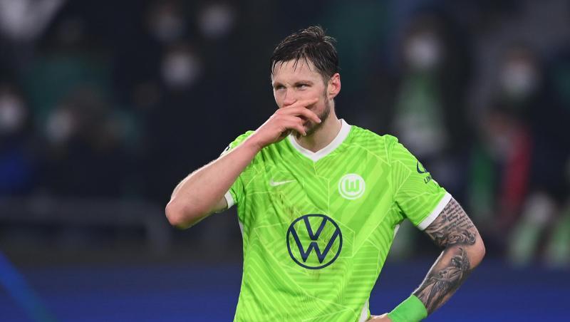 Wolfsburgs Wout Weghorst ist enttäuscht. Wolfsburgs Wout Weghorst ist enttäuscht.