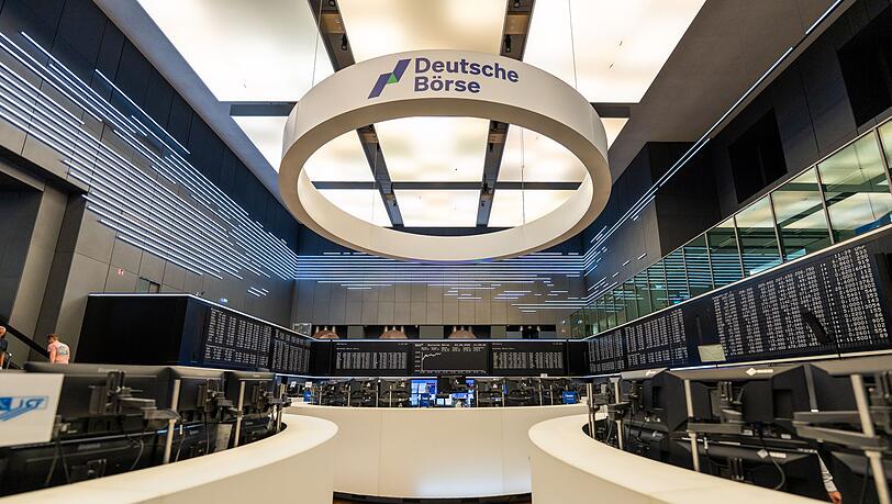 Handelsraum der Deutschen B&ouml;rse in Frankfurt: Der Dax erreicht ein Rekordhoch (Archivbild)