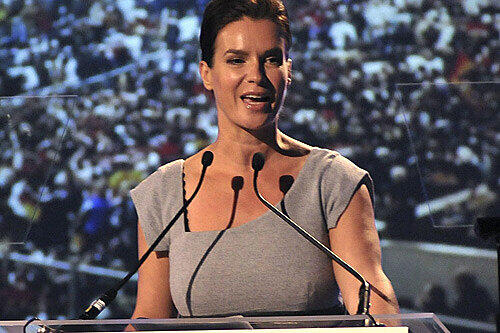 Katarina Witt wirbt in Acapulco für die Münchner Olympia-Bewerbung