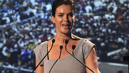 Katarina Witt wirbt in Acapulco für die Münchner Olympia-Bewerbung