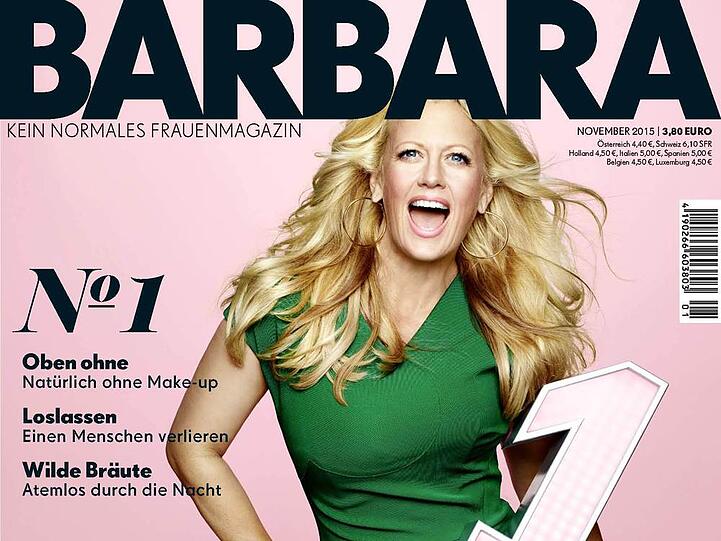 Barbara Schöneberger auf dem Cover der ersten Ausgabe ihrer Zeitschrift
