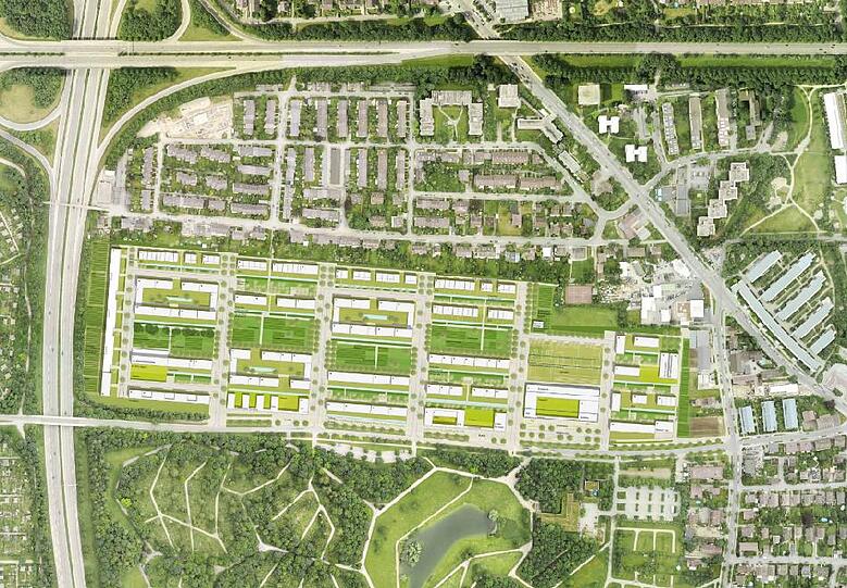 Das Planungsgebiet an der Hochäckerstraße.