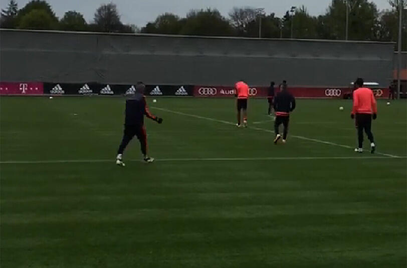 Geheimes Abschlusstraining vor dem Champions-League-Halbfinale: Mit dabei: Jérome Boateng
