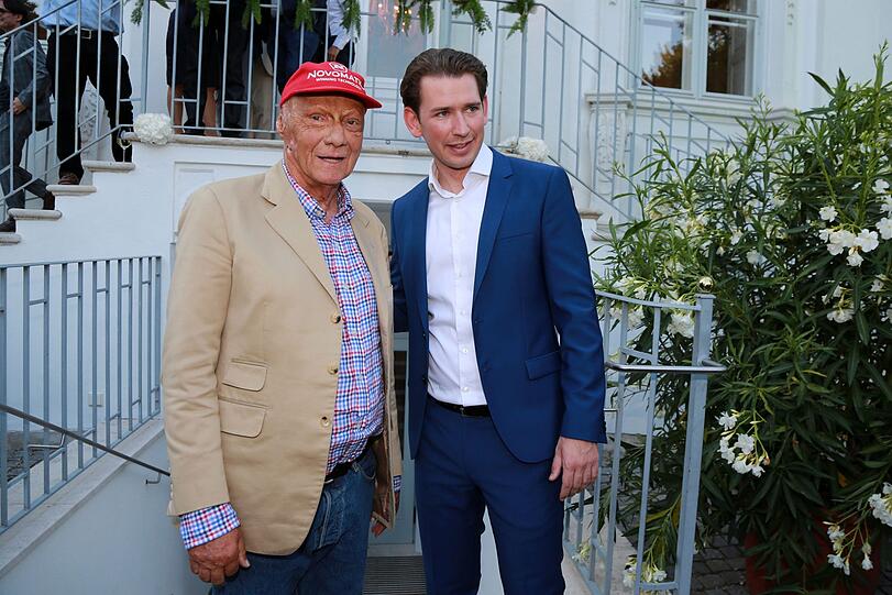 Niki Lauda und Bundeskanzler Sebastian Kurz