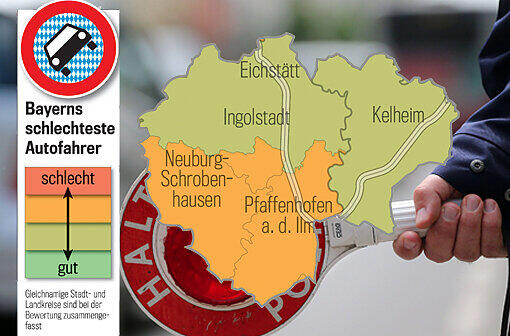 Rot, gelb oder grün? Eine Übersicht über das vermeintliche Können der bayerischen Autofahrer.