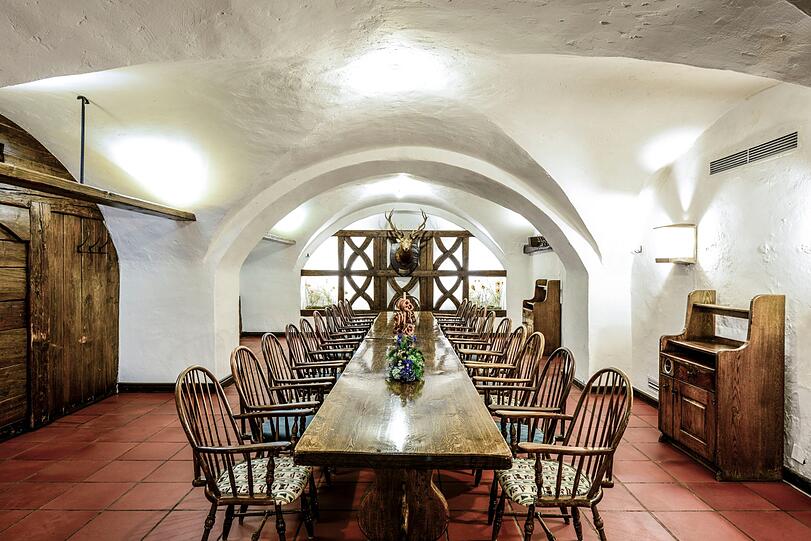 Die Tafel im sogenannten Refektorium.