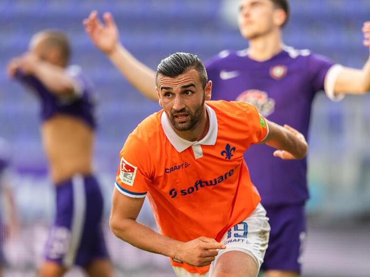 Serdar Dursun war mit zwei Toren Matchwinner beim Darmstädter Sieg in Aue.