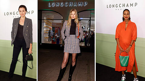 Unter anderem kamen Söder-Tochter Gloria-Sophie Burkandt und die Model Toni Garrn und Sara Nuru zur Wiedereröffnung des Longchamp Flagshipstores in der Münchner Residenzstraße.