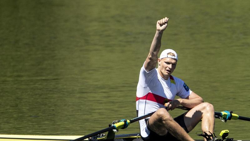 Oliver Zeidler feiert seinen EM-Sieg in Luzern. Oliver Zeidler feiert seinen EM-Sieg in Luzern.