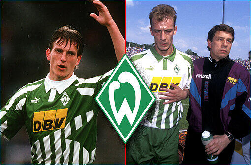 Werder Bremen: Unter Trainer Otto Rehhagel wird Werder zum größten Dauer-Konkurrenten seit Gladbachs Fohlen. Also greifen die Bayern zu altbekannten Mitteln: 1995 holen sie Andreas Herzog und Rehhagel, ein Jahr später nochmal Mario Basler.