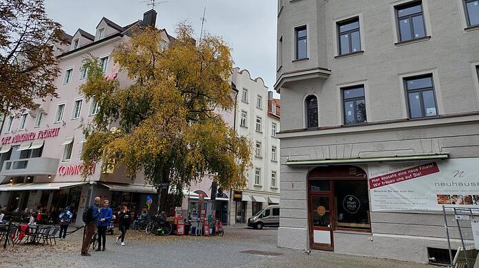 Direkt neben dem Café Münchner Freiheit entsteht die vierte Neuhauser-Filiale. Aktuell ist sie noch eine Baustelle. Das gesamte Haus wird gerade generalsaniert.