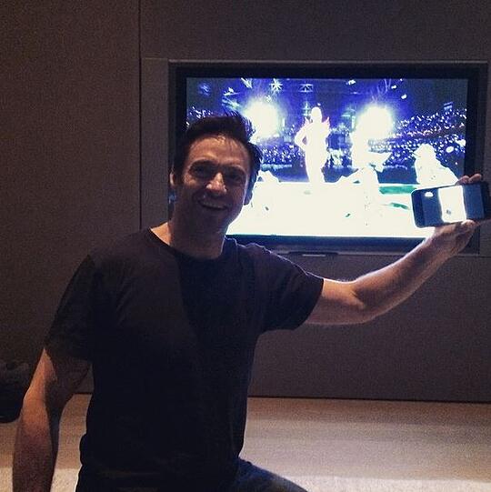 Schaute zu Hause: Hugh Jackman
