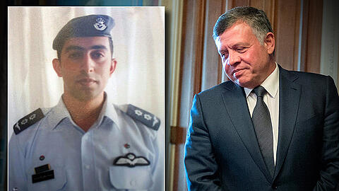 Rache für den getöteten Piloten Muas al-Kasasba: Klnig Abdullah II. (r) hat ein gnadenloses Vorgehen gegen den IS-Terror angekündigt.
