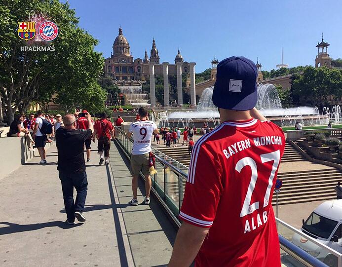 Einstimmung auf einen großen Champions League-Abend: Die Bilder aus Barcelona.