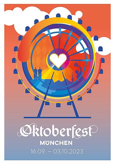 Wie sieht das Oktoberfest-Plakat 2023 aus? 45 Motive stehen zur Auswahl.