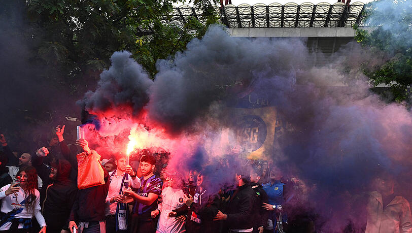 Sorgen für Stress vor dem Champions-League-Finale: Die Ultras von Inter Mailand.