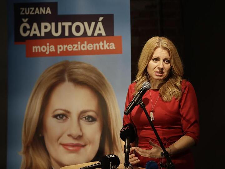 Zuzana Caputova hat die erste Runde der Präsidentschaftswahl klar gewonnen.