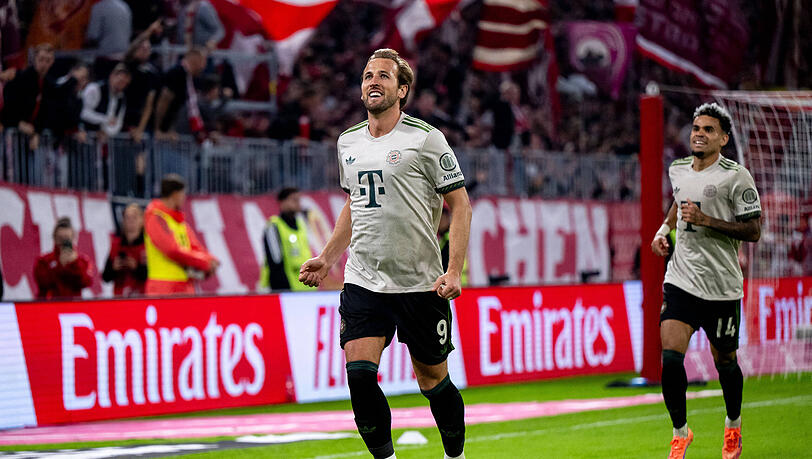 100 Tore in nur 104 Spielen für den FC Bayern: Stürmer Harry Kane (l.).