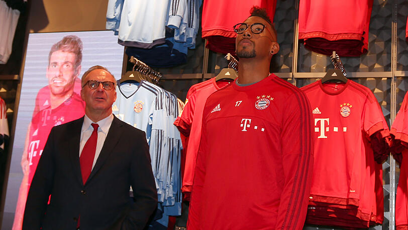Karl-Heinz Rummenigge und Jerome Boateng: Der Bayern-Boss verhandelt mit den Beratern über einen Wechsel. Karl-Heinz Rummenigge und Jerome Boateng: Der Bayern-Boss verhandelt mit den Beratern über einen Wechsel.