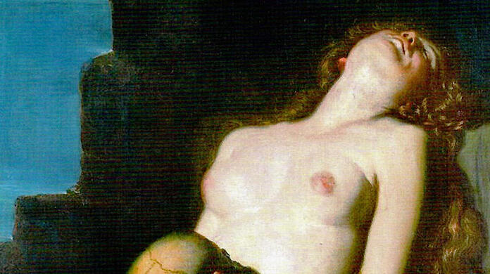 Die büßende Maria Magdalena war in der italienischen Malerei des 16. und 17. Jahrhunderts ein beliebtes Thema. Guido Cagnaccis um 1626/27 entstandenes Gemälde führt freilich auch einen ziemlich erotischen Körper vor Augen.