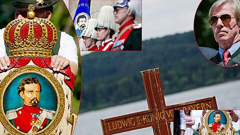 Vor 128 Jahren ertrank Ludwig II. im Starnberger See. Am Samstag kamen hunderte "Königstreue" nach Berg um seiner zu gedenken. Die Bilder!