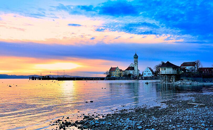 Eine Abendstimmung bei Wasserburg am Bodensee