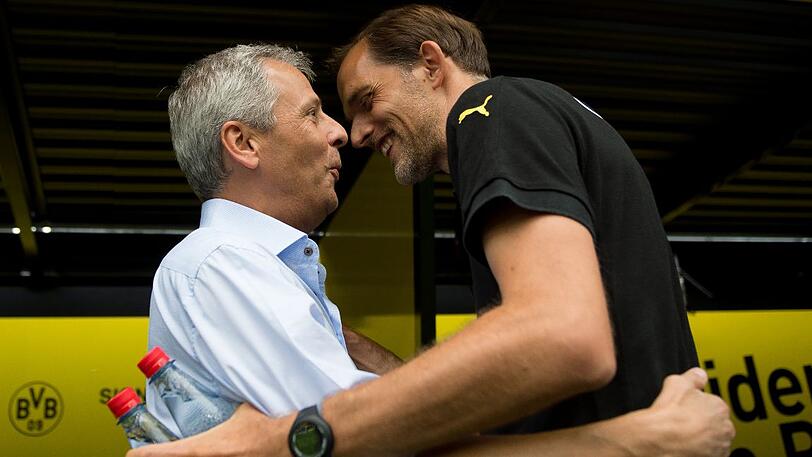 Sie kennen und schätzen sich: Lucien Favre und Thomas Tuchel (rechts).