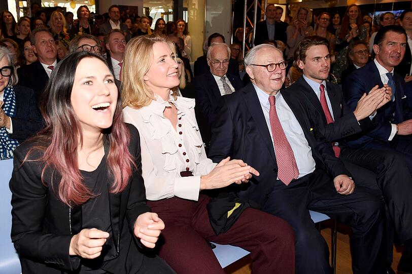 Lisa Furtwängler, Maria Furtwängler, Prof. Hubert Burda und Jacob Burda (von links nach rechts)