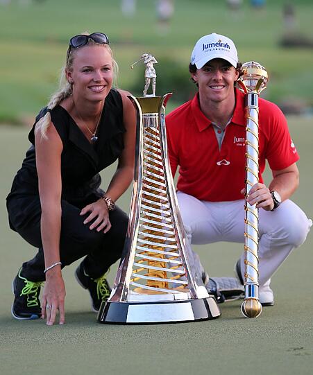 Verliebte Schlägertypen: Rory McIlroy, der nordirische Golfprofi und Nummer eins der Golf-Weltrangliste, ist mit der dänischen Tennisspielerin und ehemaligen Weltranglistenersten Caroline Wozniacki aus Dänemark zusammen.