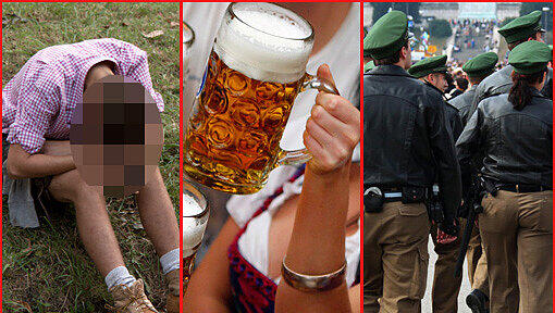 Betrunkene Jugendliche, Maßkrug-Prügeleien: Die Polizei hat auf der Wiesn einiges zu tun. Betrunkene Jugendliche, Maßkrug-Prügeleien: Die Polizei hat auf der Wiesn einiges zu tun.