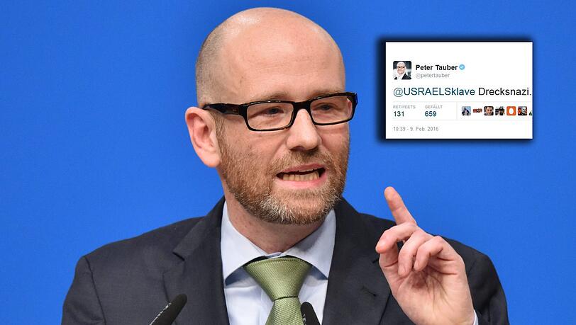 Sorgt mal wieder für Aufsehen auf Twitter: CDU-Generalsekretär Peter Tauber und sein "Drecksnazi"-Post. Sorgt mal wieder für Aufsehen auf Twitter: CDU-Generalsekretär Peter Tauber und sein "Drecksnazi"-Post.