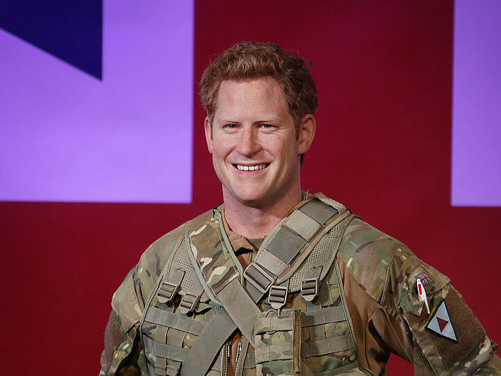 Prinz Harry als Soldaten-Wachsfigur bei Madame Tussauds