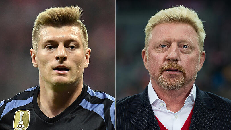Boris Becker (rechts) sähe Real-Star Toni Kroos nur zu gerne wieder in Reihen des FC Bayern.