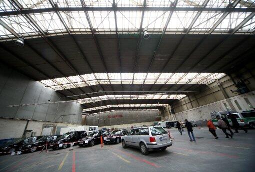 Denkmalgeschützt: Die Deckenkonstruktion der Wagenhalle ist europaweit einmalig. Die Halle wird derzeit von der Polizei genutzt.