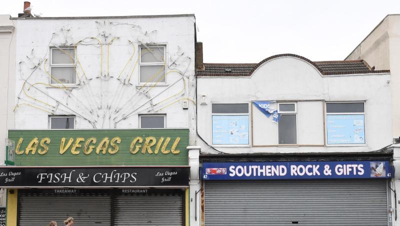 Geschlossene Geschäfte und Restaurants in Southend. Geschlossene Geschäfte und Restaurants in Southend.