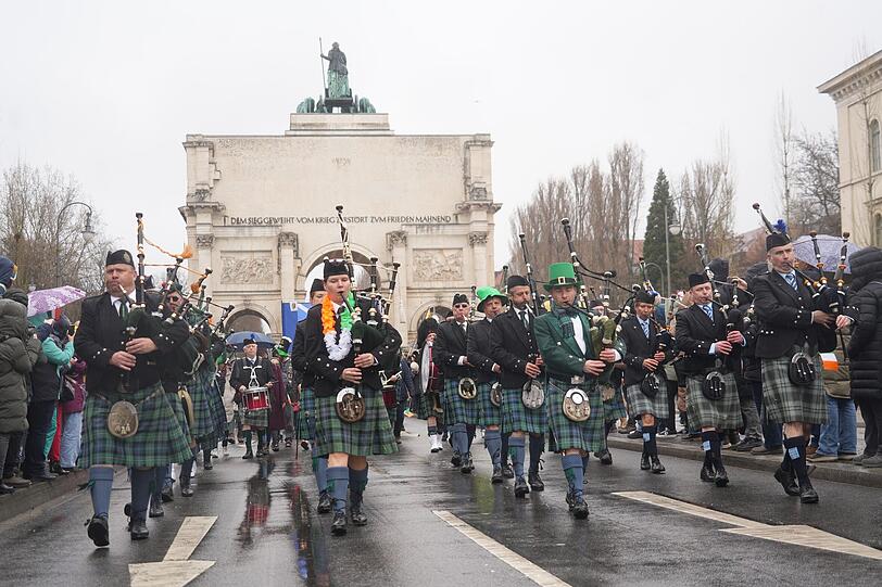 Dudelsack-Spieler auf dem M&uuml;nchner St. Patrick&rsquo;s Day im vergangenen Jahr.