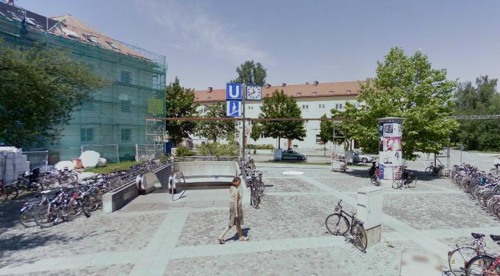 Der Mangfallplatz in Harlaching.
