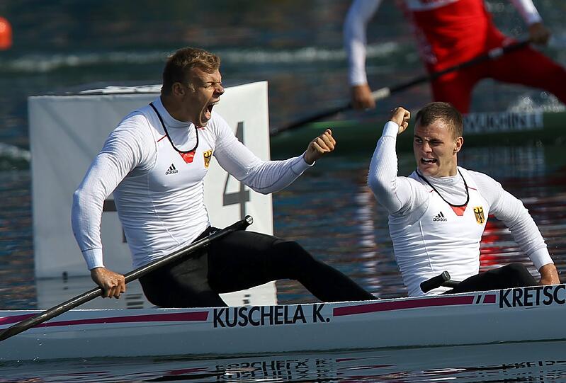 Kurt Kuschela (links) wurde 2012 Olympiasieger - bei den Olympischen Spielen 2016 wird der 27-Jährige aber nicht mehr antreten.