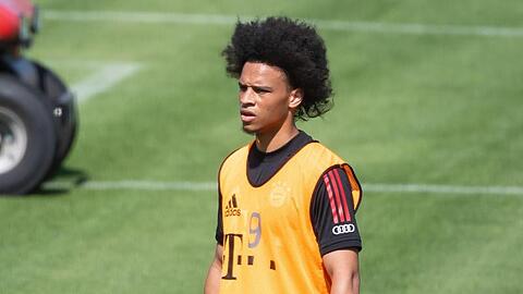 Leroy Sane nimmt an einer Trainingseinheit teil. Foto: Sven Hoppe/dpa/Archivbild