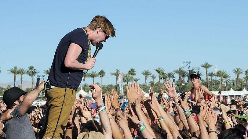 Ricky Wilson von den Kaiser Chiefs während eines Auftritts beim Coachella Festival