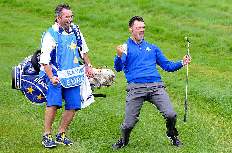 Der deutsche Golfprofi Martin Kaymer spielte am Sonntag einen starken Tag für das Team Europa.