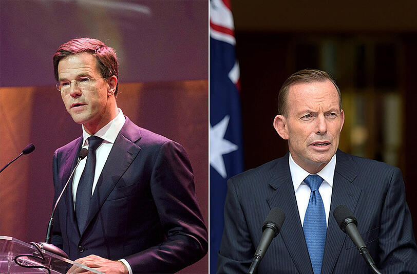 Zutiefst empört und enttäuscht reagierten die Regierungschefs der am meisten von der Tragödie betroffenen Länder, der niederländische Ministerpräsident Mark Rutte und Australiens Regierungschef Tony Abbott.