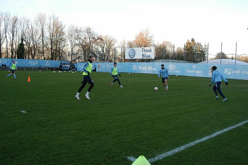 Vor allem das Kombinationsspiel trainierten die Löwen in der Trainingseinheit am Dienstag.